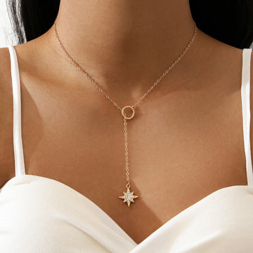 Simple Temperament Design Eight Mans Star Pendant