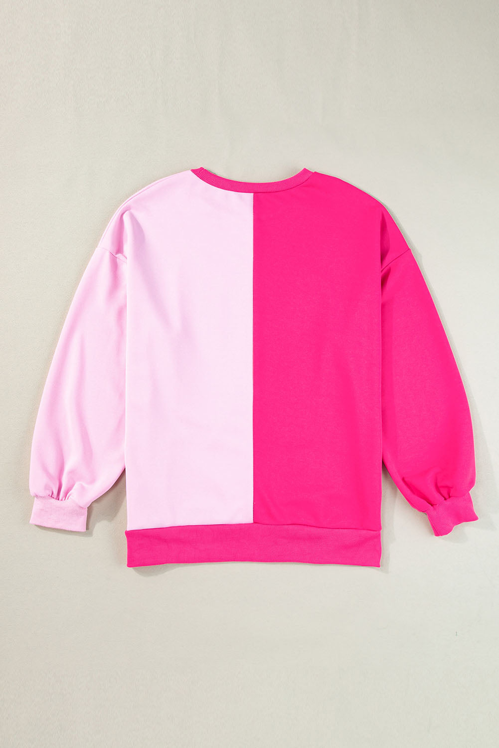 Pink Color Block Sequined Cowgirl Boots Graphic Sweatshirt